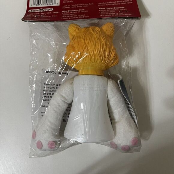 Fibre Craft Barnyard Friends #3029 Cat Air Freshener Doll Head 1995 NEW - Picture 7 of 7